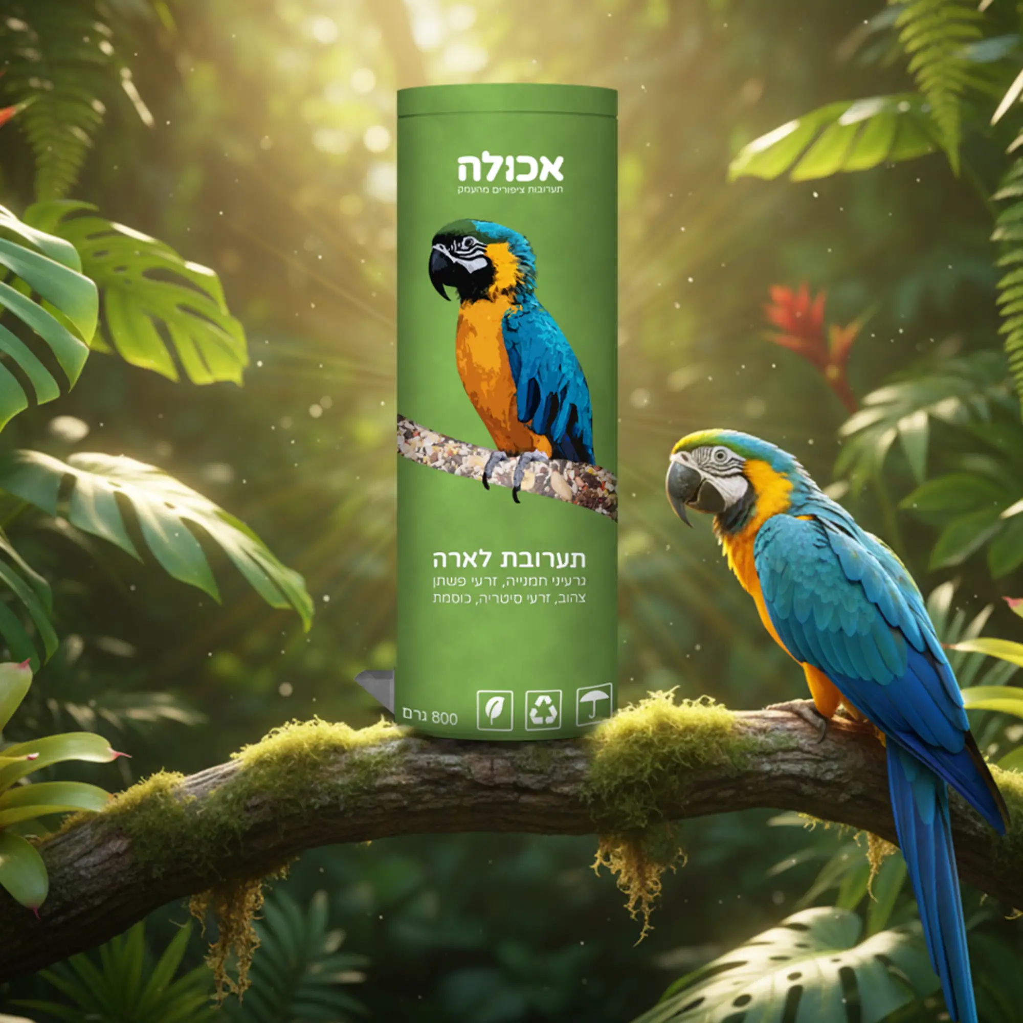 עיצוב אריזות קשיחות אוכל לתוכי סטודיו פורטה מיתוג מוצרים תוכים