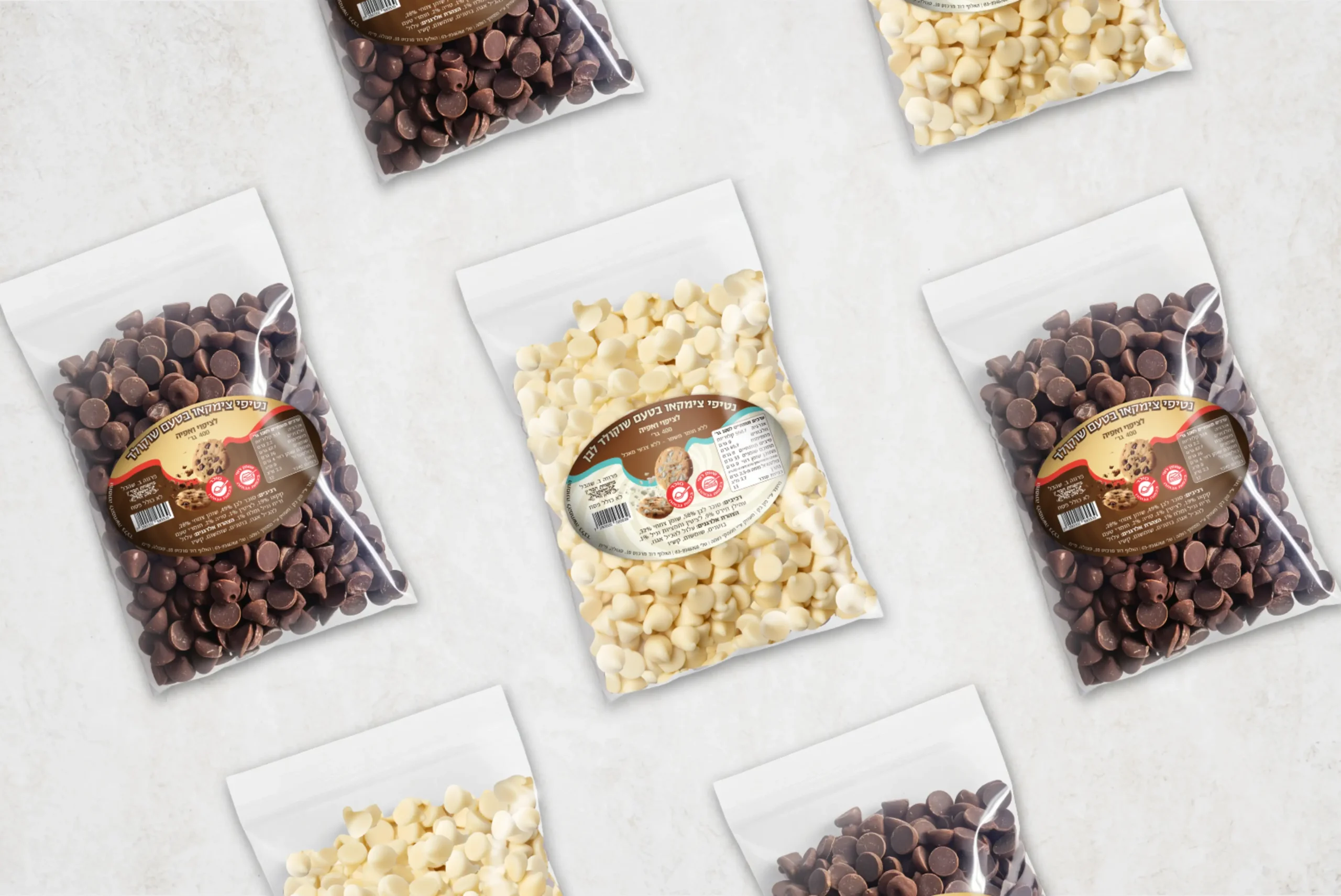 עיצוב גרפי תווית לאריזת שוקולד ממתקי נעמה סטודיו פורטה
