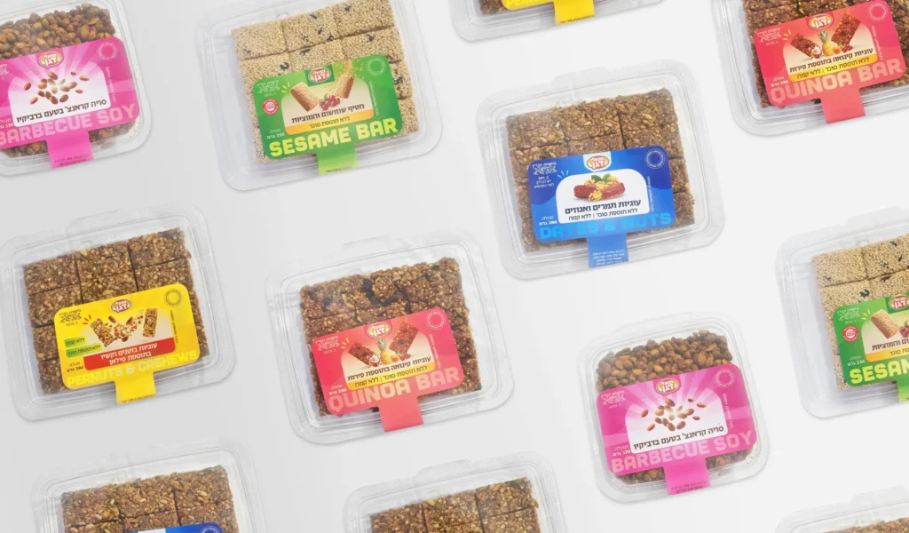 עיצוב מדבקות למוצרים מפעלי דגן עיצוב תווית לאריזה סטודיו פורטה